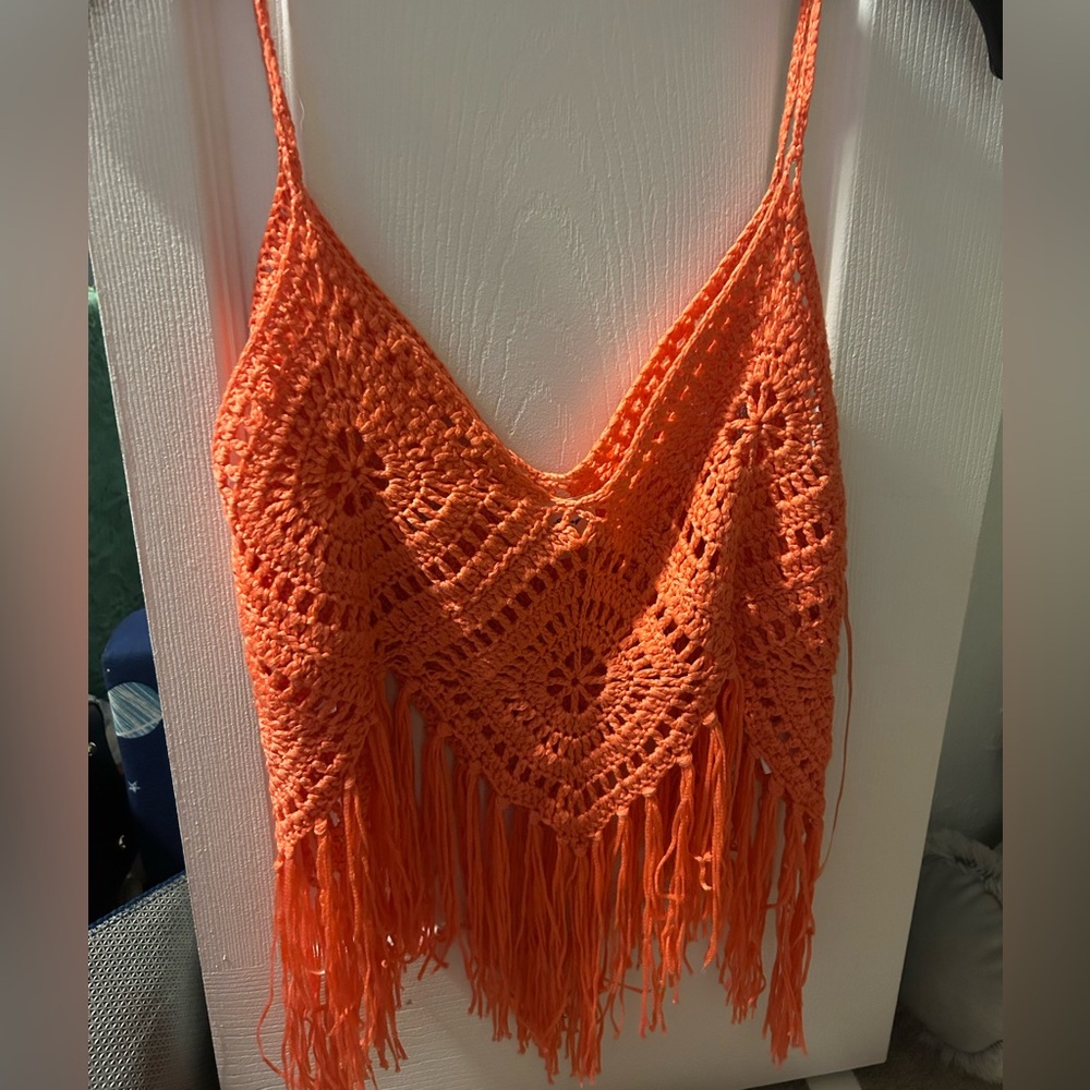 1.4.3. Story by Line Up Vibrant Orange Knit Top
